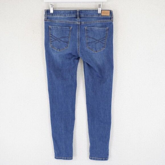 Aeropostale Jeggings Blue Jeans 8 Short 30/26 Mid‎ Rise Stone Wash Whiskering - Picture 8 of 13